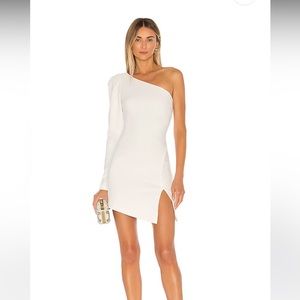Michael Costello x REVOLVE Fabian Mini Dress in Ivory, size XS